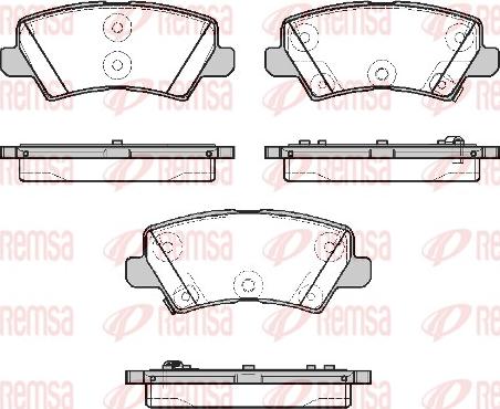 Remsa 1804.02 - Kit pastiglie freno, Freno a disco autozon.pro