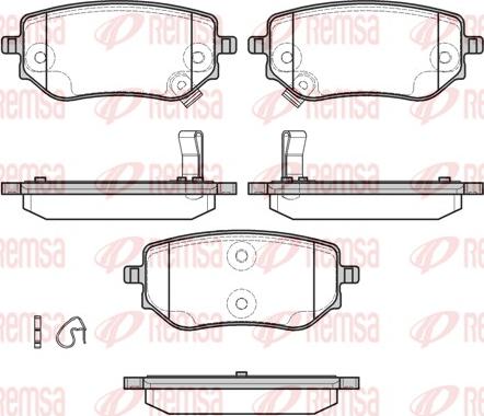 Remsa 1802.02 - Kit pastiglie freno, Freno a disco autozon.pro