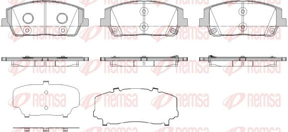 Remsa 1880.02 - Kit pastiglie freno, Freno a disco autozon.pro