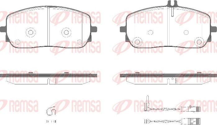 Remsa 1826.02 - Kit pastiglie freno, Freno a disco autozon.pro