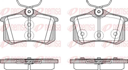 Remsa 1391.57 - Kit pastiglie freno, Freno a disco autozon.pro