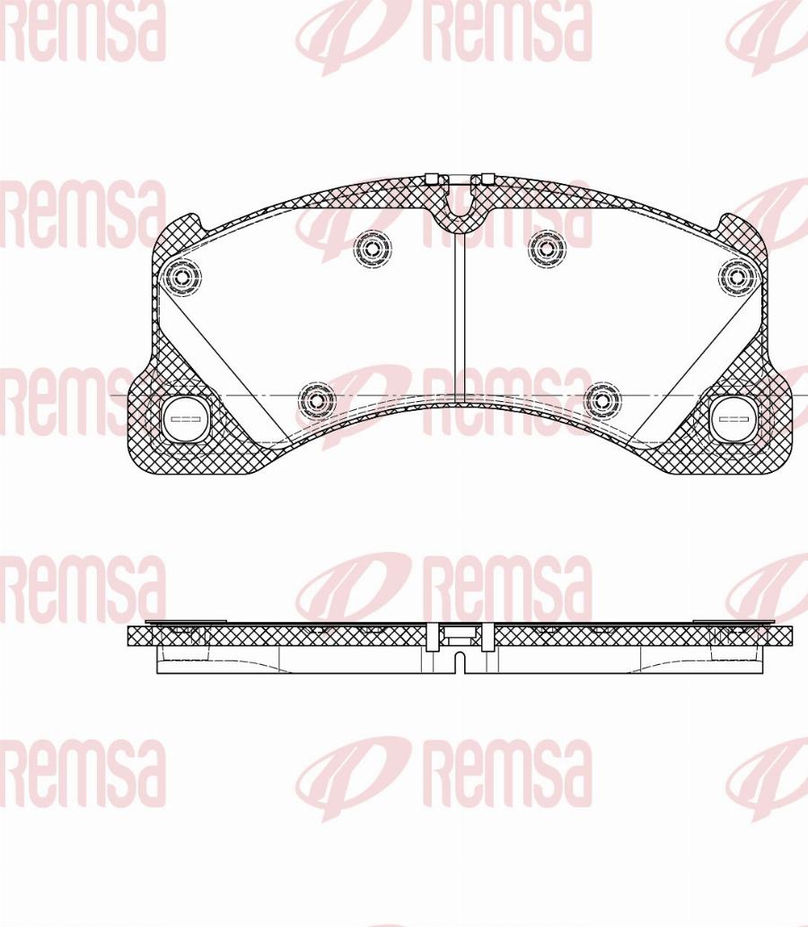 Remsa 1345.45 - Kit pastiglie freno, Freno a disco autozon.pro