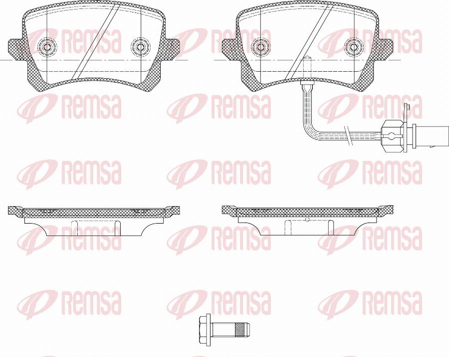 Remsa 1342.86 - Kit pastiglie freno, Freno a disco autozon.pro