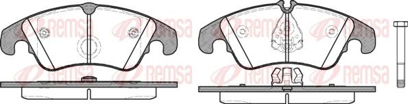 Remsa 1304.10 - Kit pastiglie freno, Freno a disco autozon.pro