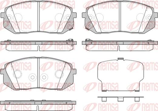 Remsa 1302.52 - Kit pastiglie freno, Freno a disco autozon.pro