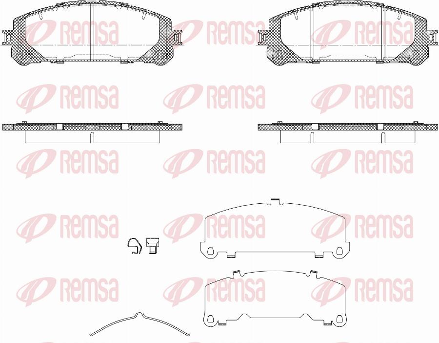 Remsa 1312.40 - Kit pastiglie freno, Freno a disco autozon.pro