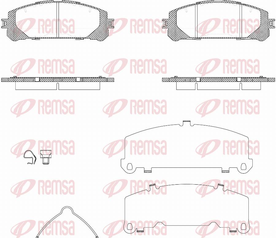 Remsa 1312.30 - Kit pastiglie freno, Freno a disco autozon.pro