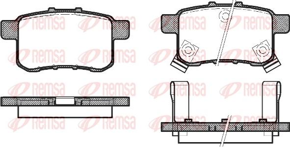 Remsa 1332.02 - Kit pastiglie freno, Freno a disco autozon.pro