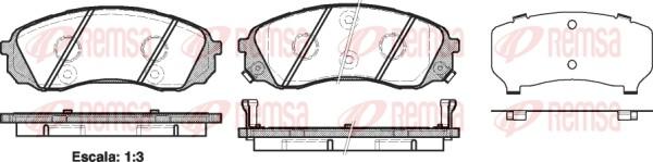 Remsa 1291.02 - Kit pastiglie freno, Freno a disco autozon.pro