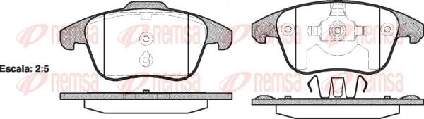 Remsa 1249.00 - Kit pastiglie freno, Freno a disco autozon.pro