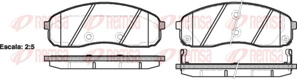 Remsa 1244.02 - Kit pastiglie freno, Freno a disco autozon.pro