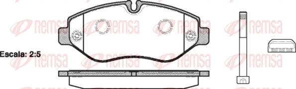 Remsa 1245.10 - Kit pastiglie freno, Freno a disco autozon.pro