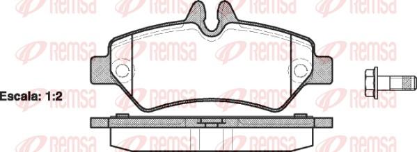 Remsa 1246.00 - Kit pastiglie freno, Freno a disco autozon.pro