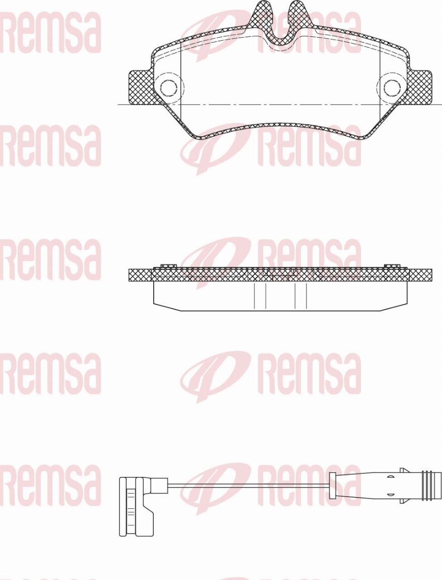 Remsa 1246.02 - Kit pastiglie freno, Freno a disco autozon.pro