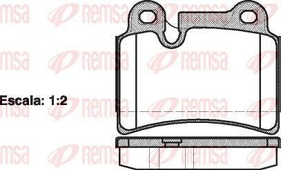 Remsa 1240.00 - Kit pastiglie freno, Freno a disco autozon.pro