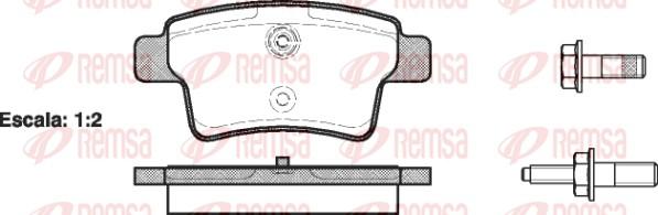 Remsa 1241.00 - Kit pastiglie freno, Freno a disco autozon.pro