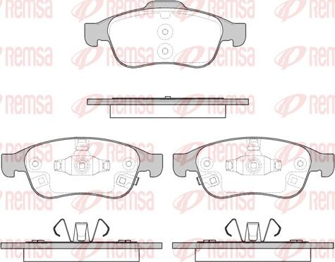 Remsa 1248.12 - Kit pastiglie freno, Freno a disco autozon.pro