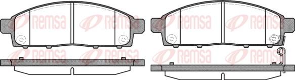 Remsa 1242.00 - Kit pastiglie freno, Freno a disco autozon.pro