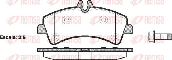 Remsa 1247.00 - Kit pastiglie freno, Freno a disco autozon.pro