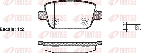 Remsa 1256.00 - Kit pastiglie freno, Freno a disco autozon.pro