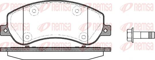 Remsa 1250.00 - Kit pastiglie freno, Freno a disco autozon.pro