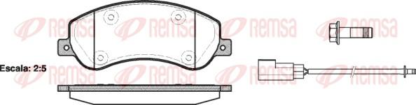 Remsa 1250.02 - Kit pastiglie freno, Freno a disco autozon.pro