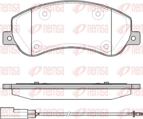 Remsa 1250.11 - Kit pastiglie freno, Freno a disco autozon.pro