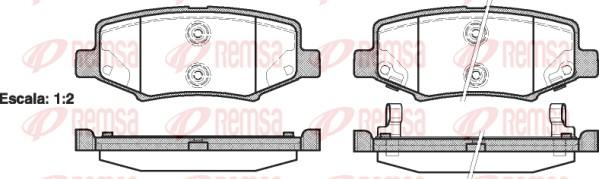 Remsa 1264.02 - Kit pastiglie freno, Freno a disco autozon.pro