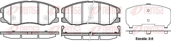 Remsa 1261.12 - Kit pastiglie freno, Freno a disco autozon.pro