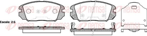 Remsa 1204.02 - Kit pastiglie freno, Freno a disco autozon.pro