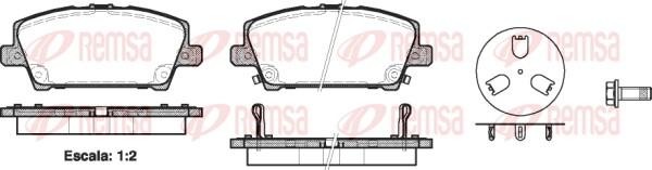 Remsa 1205.02 - Kit pastiglie freno, Freno a disco autozon.pro