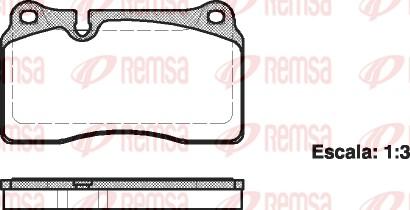 Remsa 1200.00 - Kit pastiglie freno, Freno a disco autozon.pro