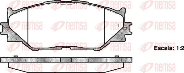 Remsa 1201.00 - Kit pastiglie freno, Freno a disco autozon.pro