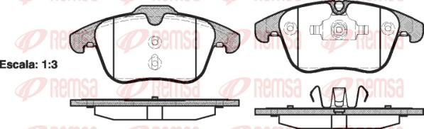 Remsa 1219.00 - Kit pastiglie freno, Freno a disco autozon.pro