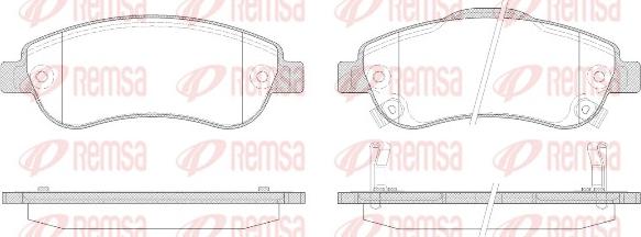 Remsa 1289.02 - Kit pastiglie freno, Freno a disco autozon.pro