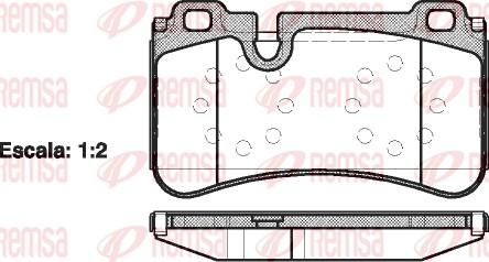 Remsa 1280.00 - Kit pastiglie freno, Freno a disco autozon.pro