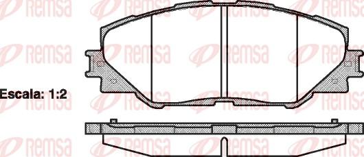 Remsa 1234.00 - Kit pastiglie freno, Freno a disco autozon.pro