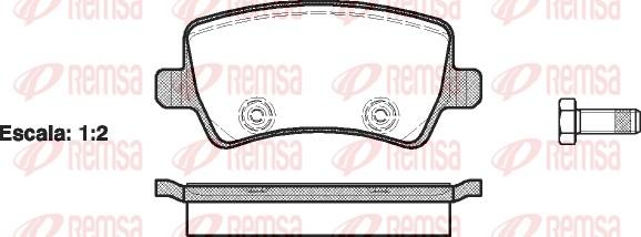 Remsa 1236.00 - Kit pastiglie freno, Freno a disco autozon.pro