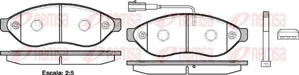 Remsa 1237.01 - Kit pastiglie freno, Freno a disco autozon.pro