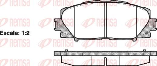 Remsa 1224.00 - Kit pastiglie freno, Freno a disco autozon.pro