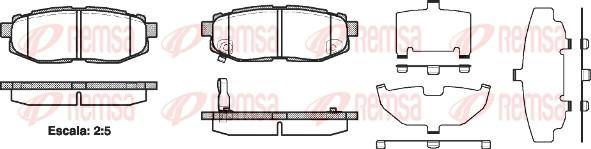 Remsa 1228.01 - Kit pastiglie freno, Freno a disco autozon.pro