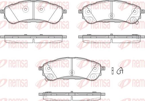 Remsa 1750.12 - Kit pastiglie freno, Freno a disco autozon.pro