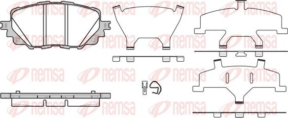 Remsa 1708.00 - Kit pastiglie freno, Freno a disco autozon.pro