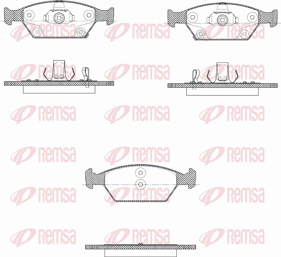 Remsa 1737.02 - Kit pastiglie freno, Freno a disco autozon.pro
