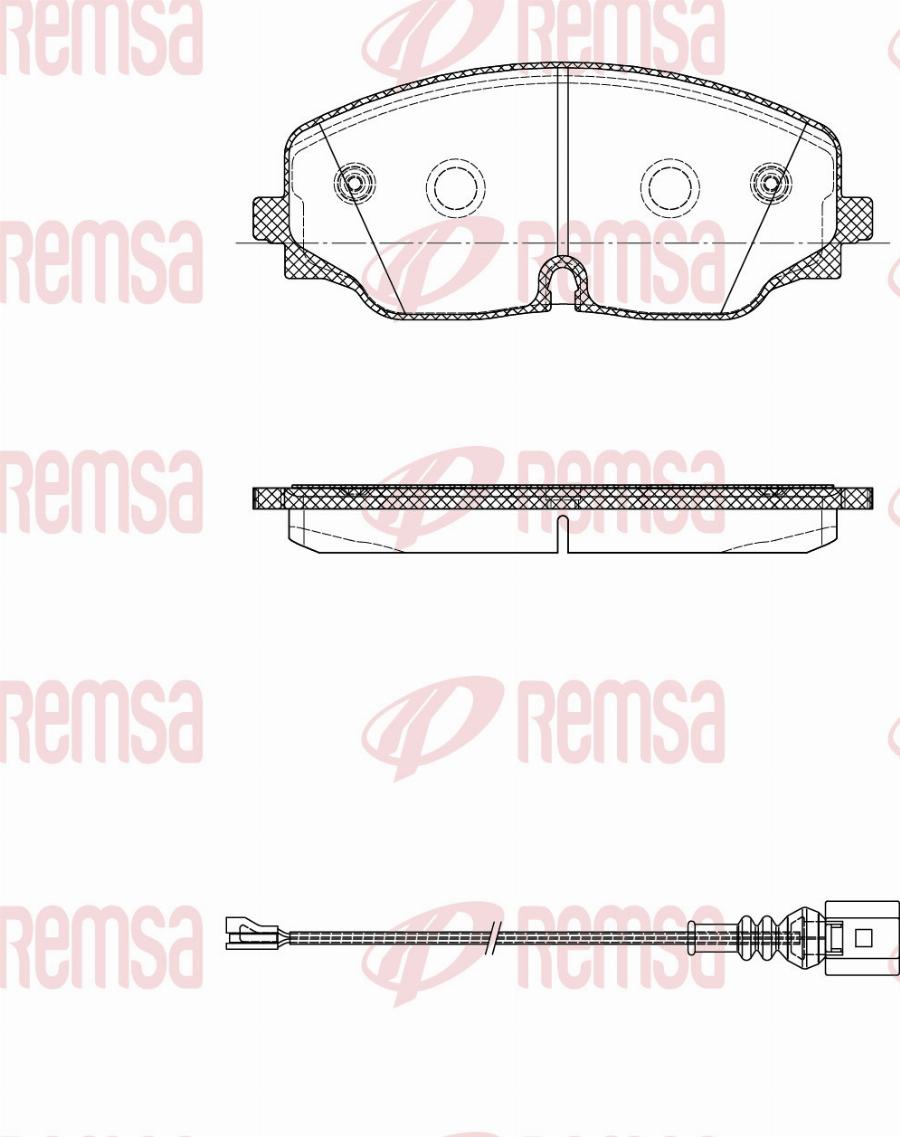 Remsa 1770.01 - Kit pastiglie freno, Freno a disco autozon.pro