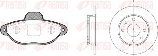 Remsa 8414.00 - Kit freno, Freno a disco autozon.pro