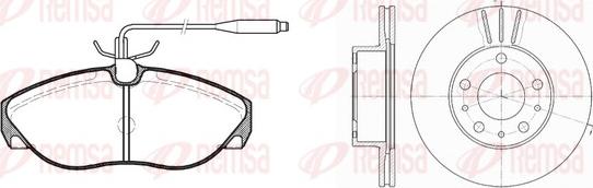 Remsa 8486.01 - Kit freno, Freno a disco autozon.pro