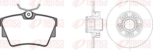 Remsa 8591.20 - Kit freno, Freno a disco autozon.pro