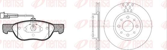 Remsa 8587.01 - Kit freno, Freno a disco autozon.pro