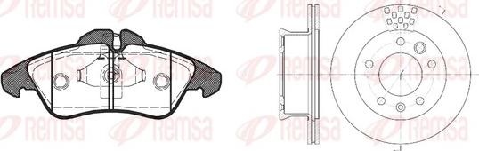 Remsa 8578.01 - Kit freno, Freno a disco autozon.pro